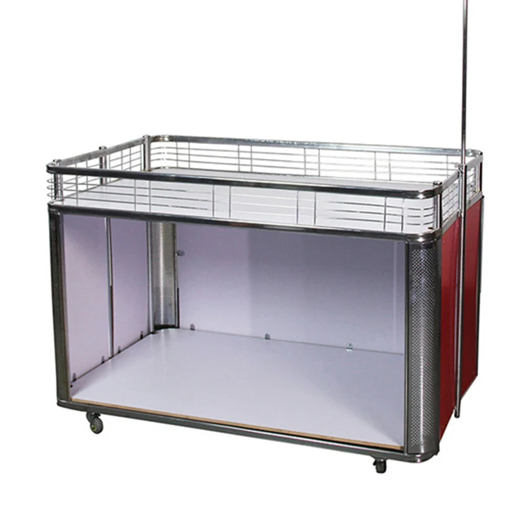 White High Quality Food Promotion Desk Display Sales Foldable Counter Folding Supermarket Table