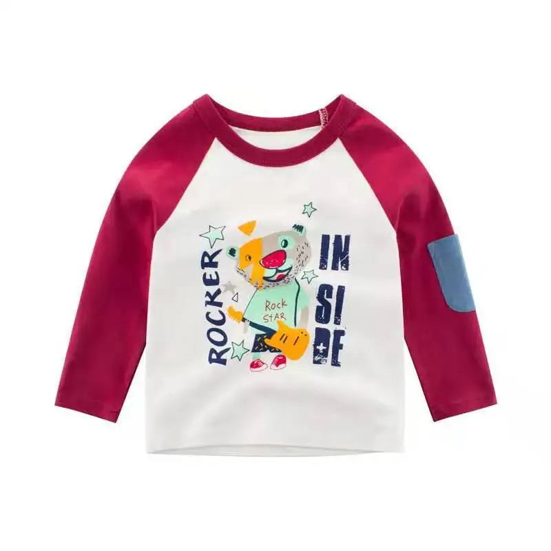 

New Fall Spring Boys Girls Cotton Kid T Shirt Cartoon Tee Kid Wear Long Sleeve T Shirts For Kids Tops Brand Baby Clothes 2-8y