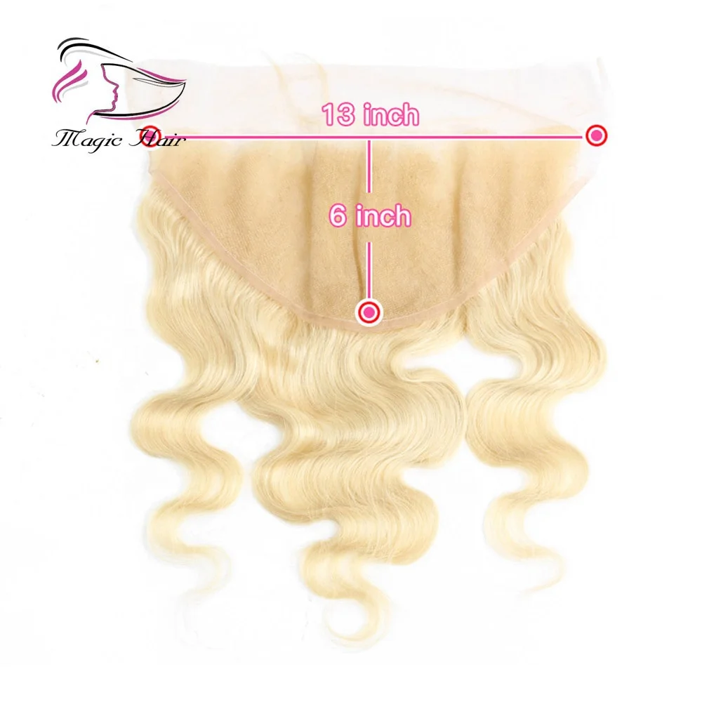 

New Arrival 13x6 Frontal Human Hair with Baby Hair Brazilian Blonde #613 Colored Body Wave 13*6 Frontal, 613#color