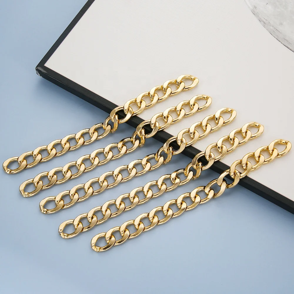

Thin Chain Accessories Golden Punk alloy metal for Bag Clothing Decoration Necklace Bracelet Unisex Jewelry Making DIY Supplies, As shown