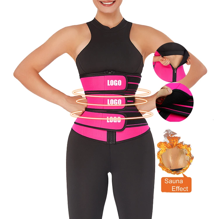 

Custom Service Three Belt Waist Trainer Waist Trimmer Shaper 3 Strap Waist Trainer