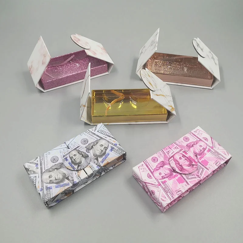 

LZ Pack Stock Rectangle Shape Wholesale Eyelash Case Dollars Marble Eyelash Box Custom Mink Eyelash Packaging Box, Same as picture