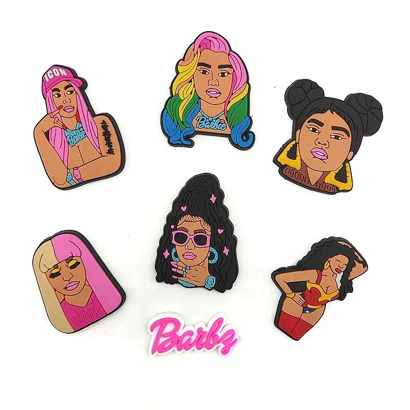 

2021 New shoe charms Nicki Minaj promotional shoes decoration charms for croc charms, Picture