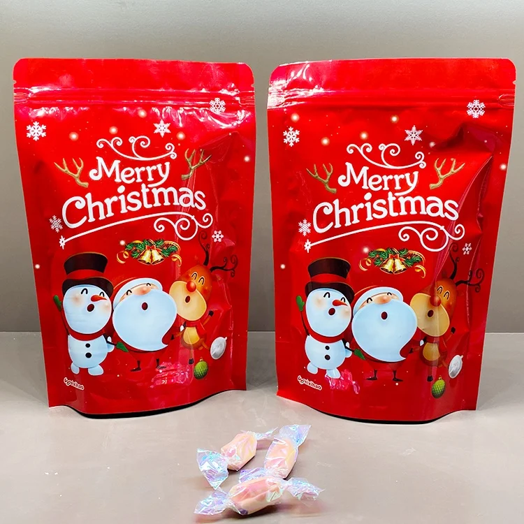 
Custom black aluminium foil stand up zip lock transparent clear window plastic food tea bag packaging 