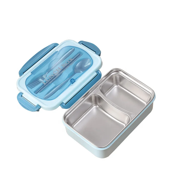 

Food grade cartoon cute stainless steel children's lunch box, Green,blue,pink,khaki