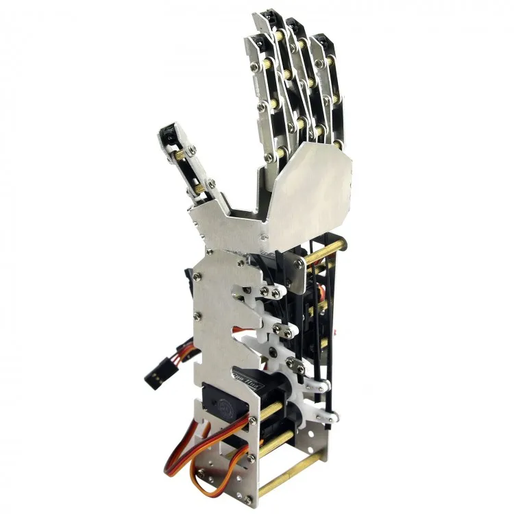 

Left/Right 5DOF Humanoid Five Fingers Metal Manipulator Arm Hand with A0090 Servos for Robot DIY