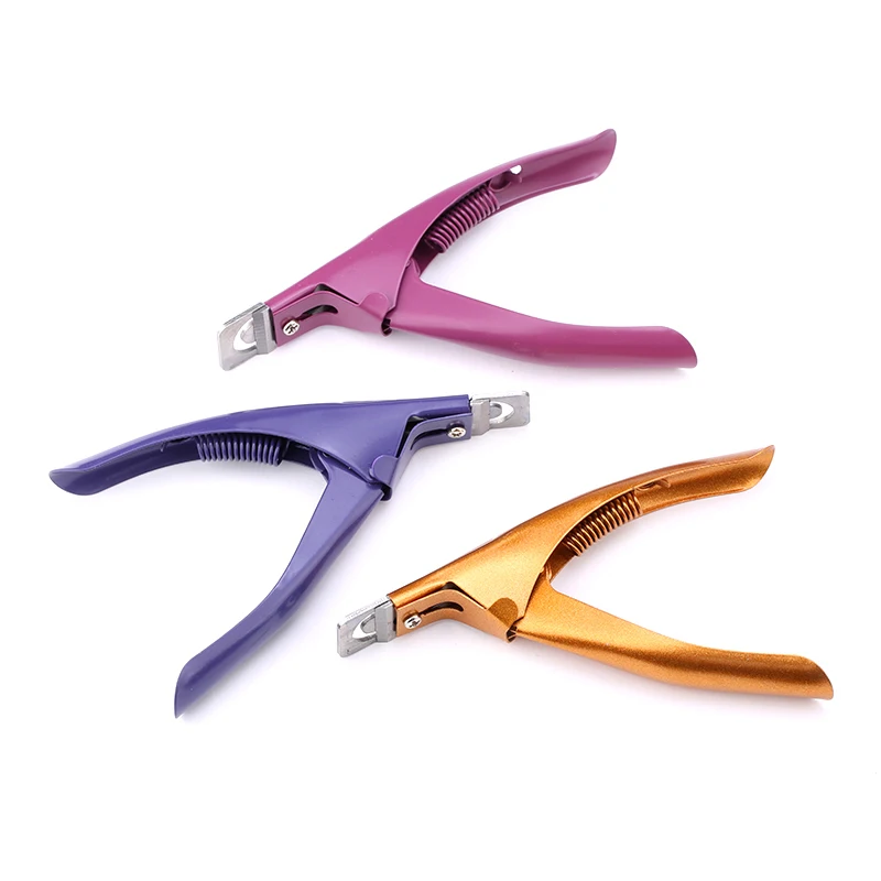 

False Nail Clipper Manicure Clamp Clippers Special Type U Word Cut False Manicure Tools Cut Clipper Nail Manicure tools, 5colors