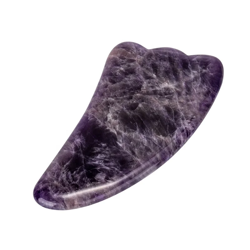 

OEM Wholesale Different Shape Jade Gua Sha Jade Stone Blood Circulation Scraping Massage Board Healthy Gua Sha Board, Green/pink/black/purple/white