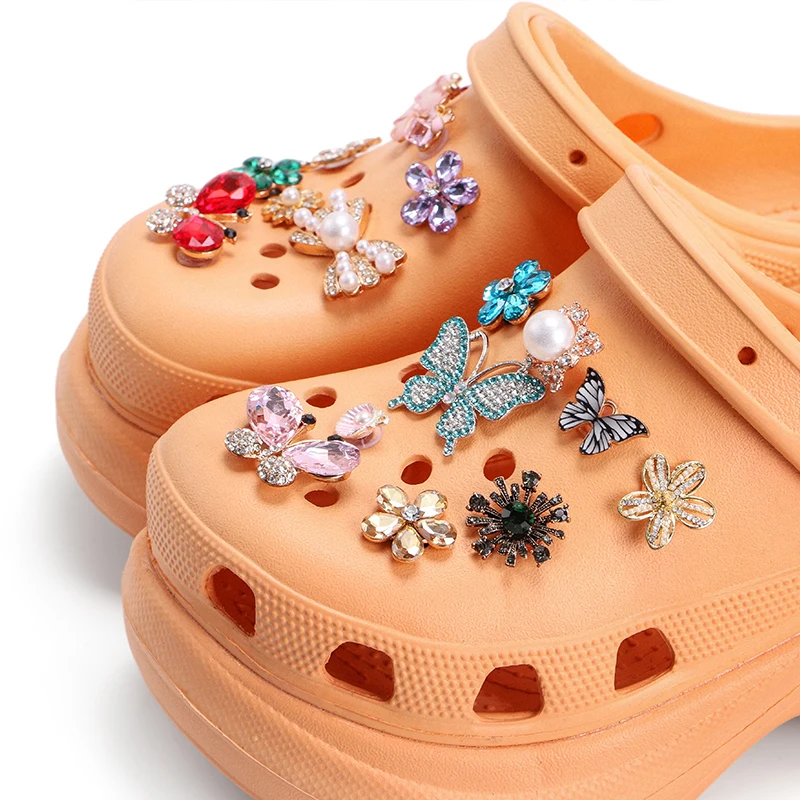 

2021 Wholesale Hot Sale Shoes Charm Custom Luxury Rhinestone Bling Shoe Decor Croc Charms