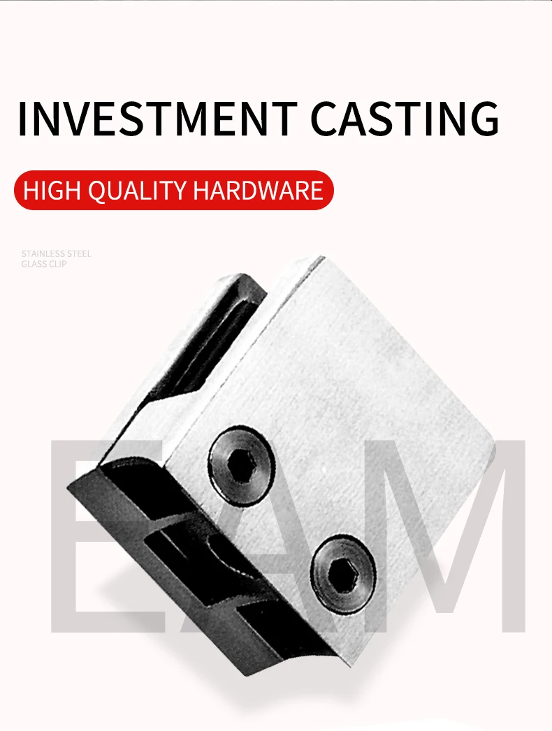 Square stainless steel glass clamp On demand/full specification reliable quality handrail fitting railing accessories