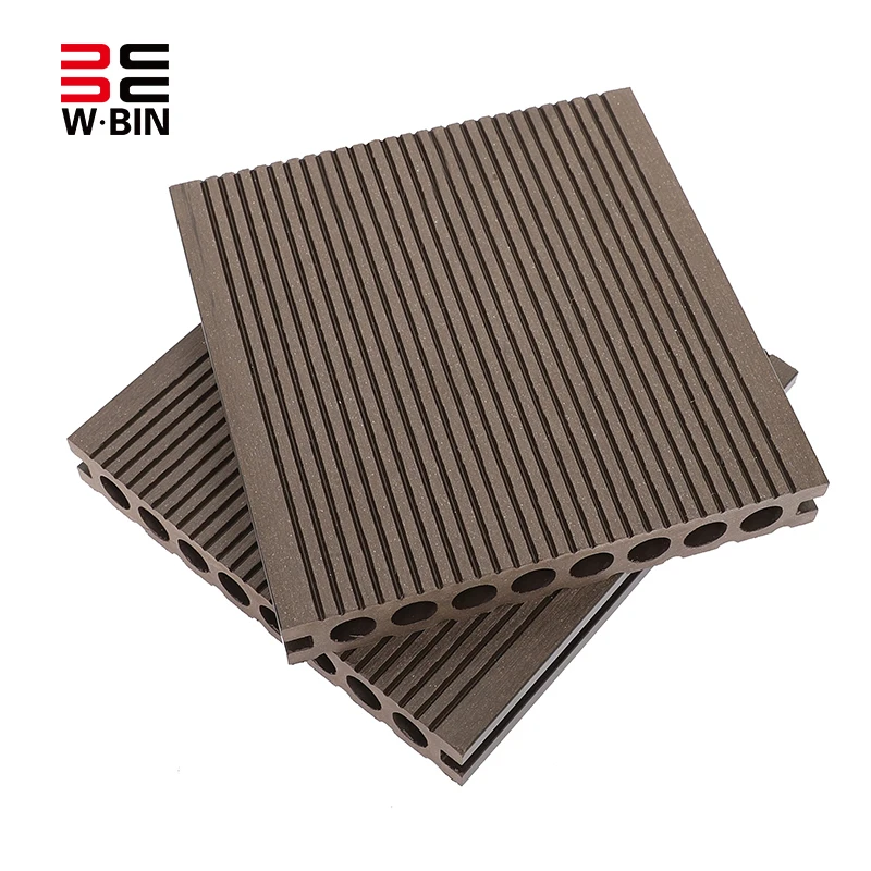 

Hot-Sale Durable above 18mm Thick PE Film Waterproof Wood Plastic Composite Outdoor Floor for Exterior Decoration