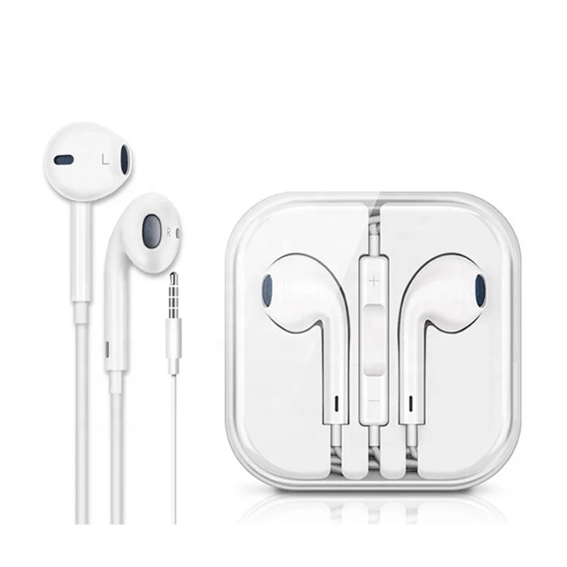 

3.5mm Earphones with Mic for Apple for iPhone 3.5mm jack wired headphones earphone for ios Android, White