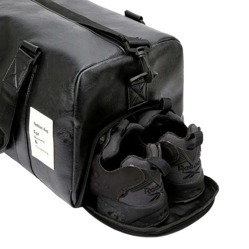 

Outdoor PU Leather Sport Cylinder Duffel Bag for Gym or Travel