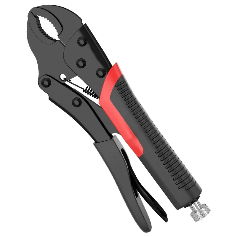 10'' Strong Round Mouth Multi-Function Locking Pliers Clamp Tool Pressure Pliers Pipe Wrench Manual Universal Fixed Pliers