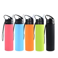 

BPA Free 600ML ECO Gym Water Bottle Collapsible Silicone Foldable Water Bottle With Different Colors