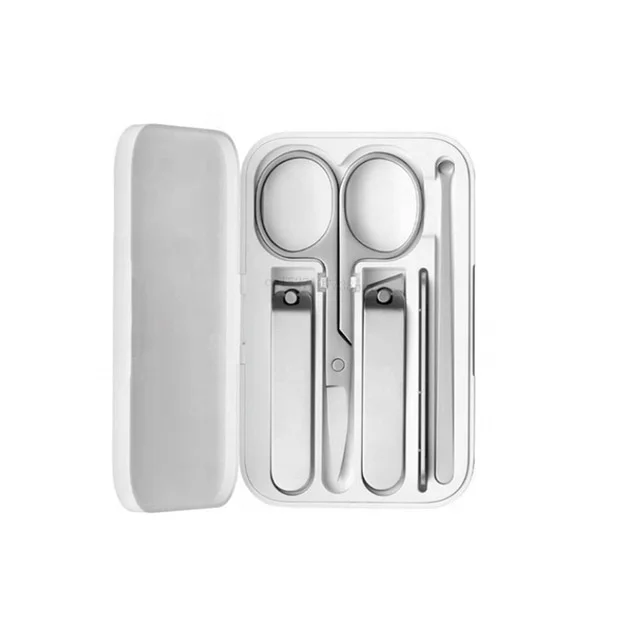 

Xiaomi Mijia Stainless Steel Nail Clippers Set Trimmer Pedicure Care Clippers Earpick Nail File, Silver