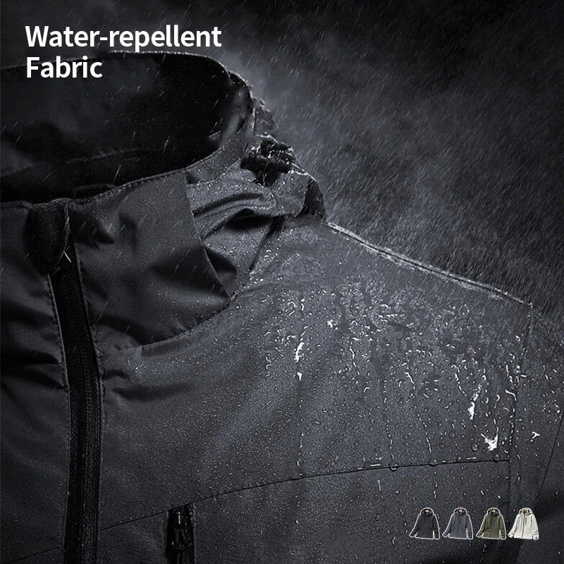 Waterproof Fleece Lined Jacket Removable Hood