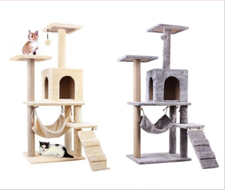 

Wholesale Eco-friendly Nature Sisal Luxury Scratching Cat House, Grey, brown, white