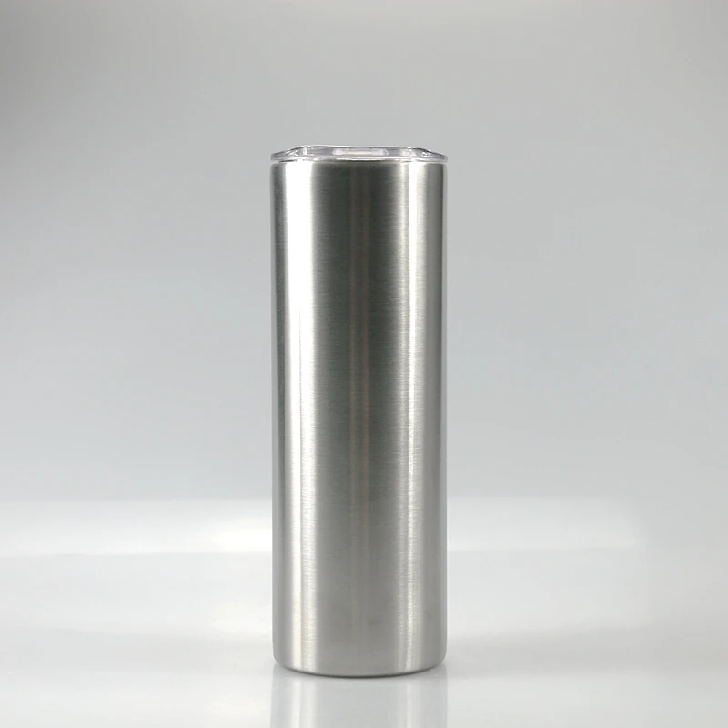 

20oz Custom Stainless Steel Double Walled Vacuum Cup Straight Skinny Tumbler In Bulk