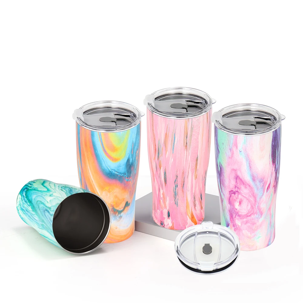 

Amazon Wholesale Double Walled 18/8 20Oz Stainless Steel Vacuum Tumbler with straw, Customized color