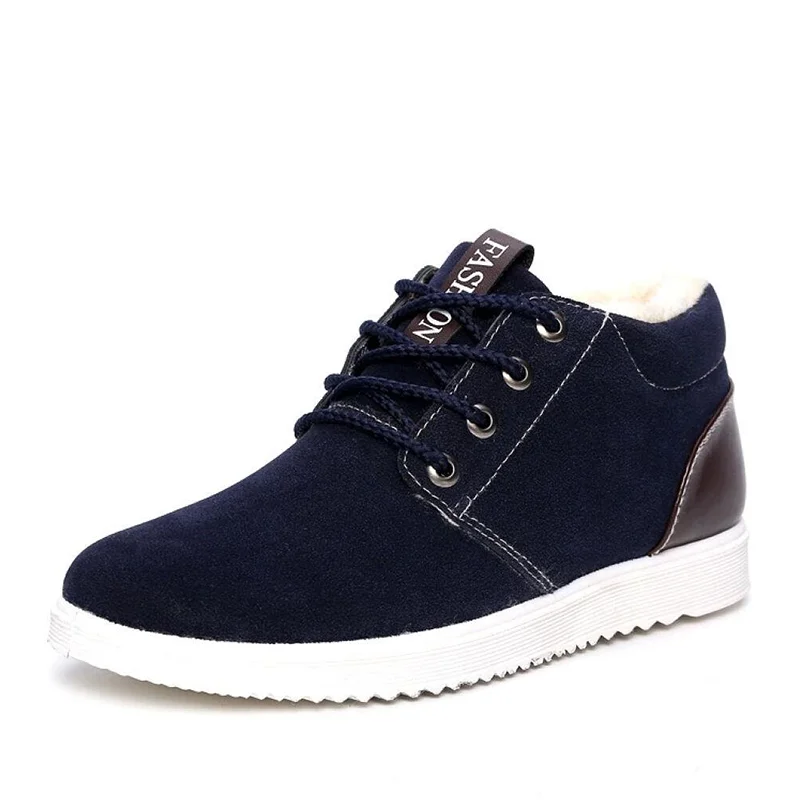 

Outdoor Tooling British Boots Winter Sports Cotton Plus Velvet Thick Solid Color Casual Men's Snow Boots