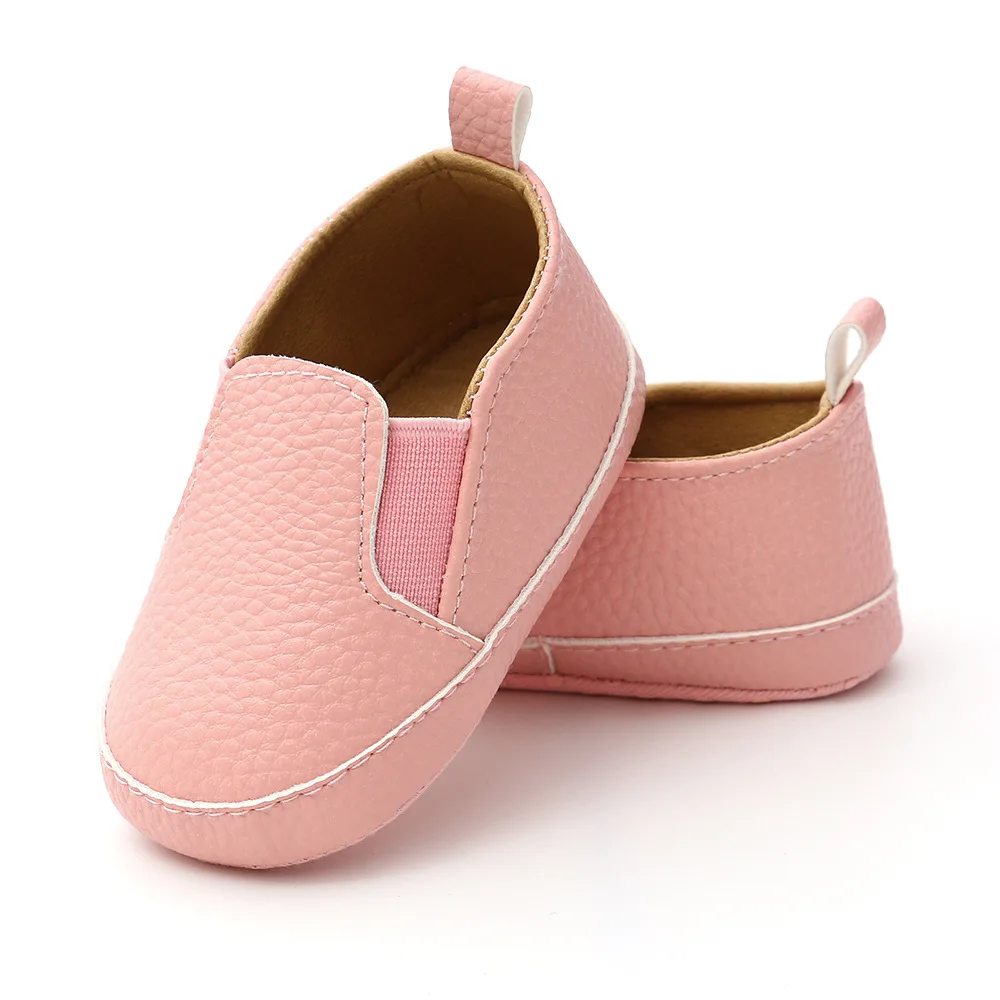 wholesale soft sole PU leather Slip-on  toddler baby casual shoes unisex supplier