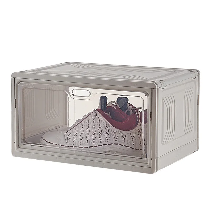 

Modern Style Heavy Loading Detachable Transparent Plastic Shoe Box, White, grey, black, customized