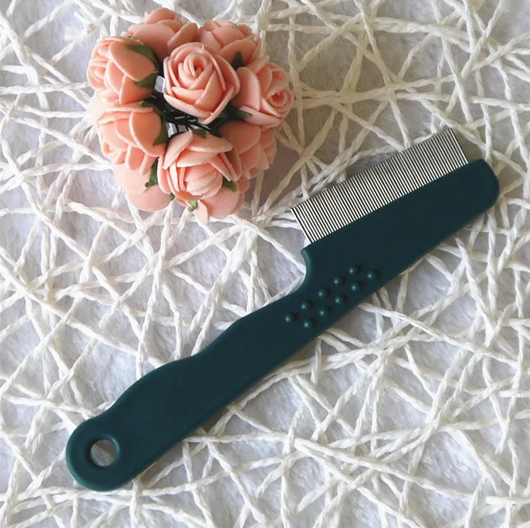 

Pet Products Cats Hair Flea Tick Prevention Treatment Comb With Short Stainless steel Pins