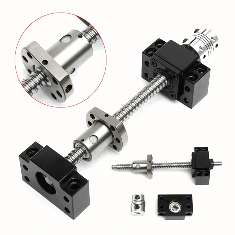 

SFU1204 CNC lathe set linear motion ball screw with 57 stepper motor dsg12h bkbf10 and coupler
