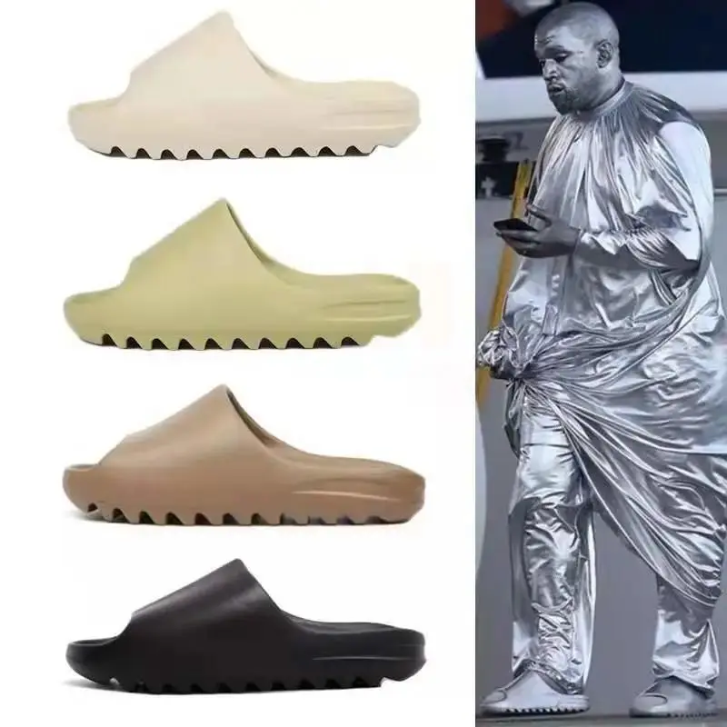 

Wholesale household slippers original yeezy slippers yeezy slippers fashion printing men's slippers beach slippers