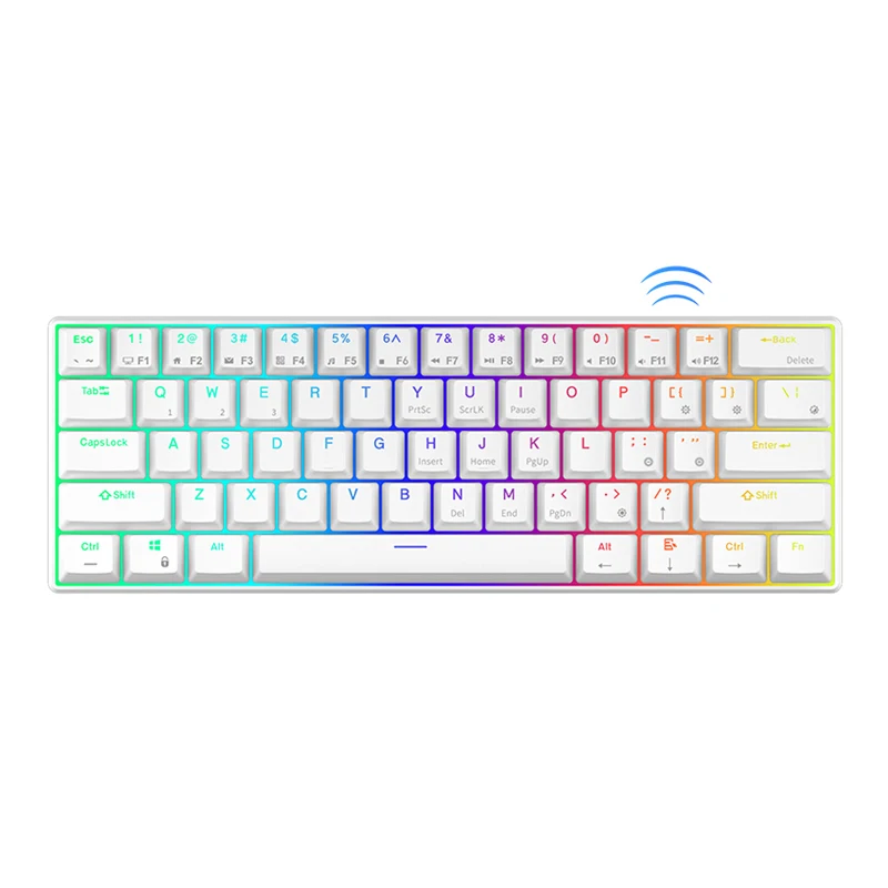 

Royal Kludge RK61 RK 61 60 hotswap rgb light up tastatur mechanical gaming keyboard 60% brown red blue switch gam for gamer, White/black/custom