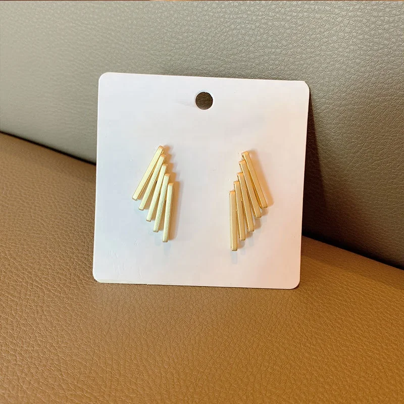 

Ins Minimalist 316L Stainless Steel Trapezoid Gold Plated Drop Earrings Jewelry