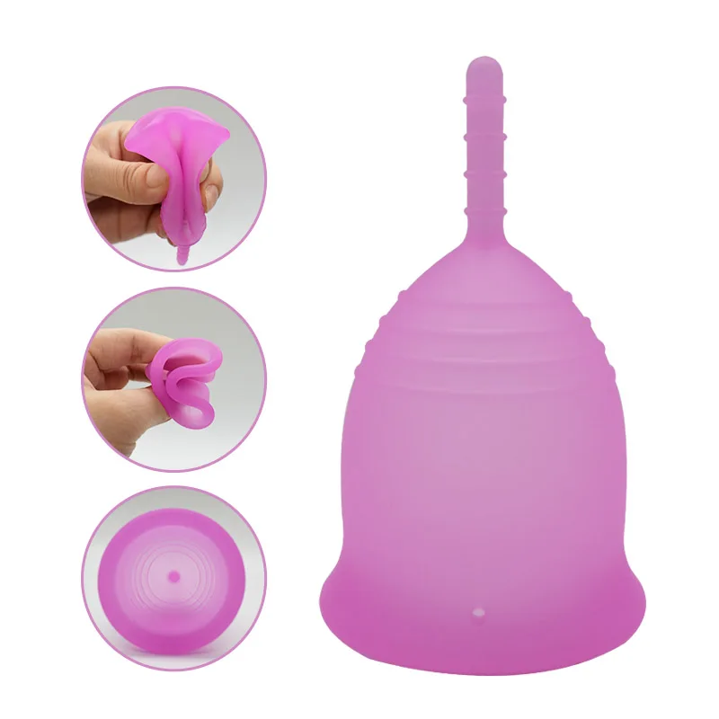 

100% ISO13485 medical silicone copa menstruation cup lady period menstrual cup, Multi colors