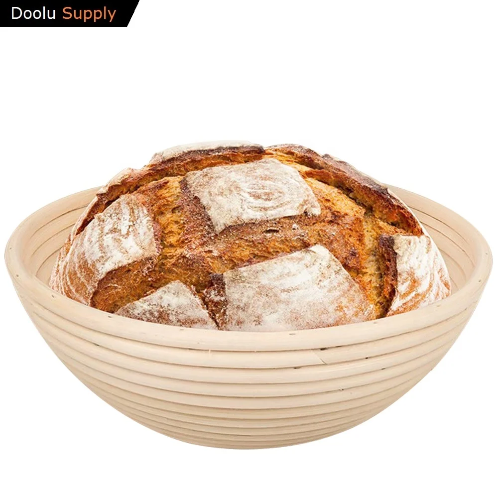 

Factory Wholesale Handmade Rattan Round Bread Proofing Basket Set