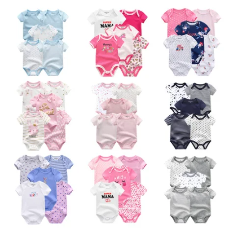 

5 PK new arrival short sleeve baby clothes romper onesie, Any colors
