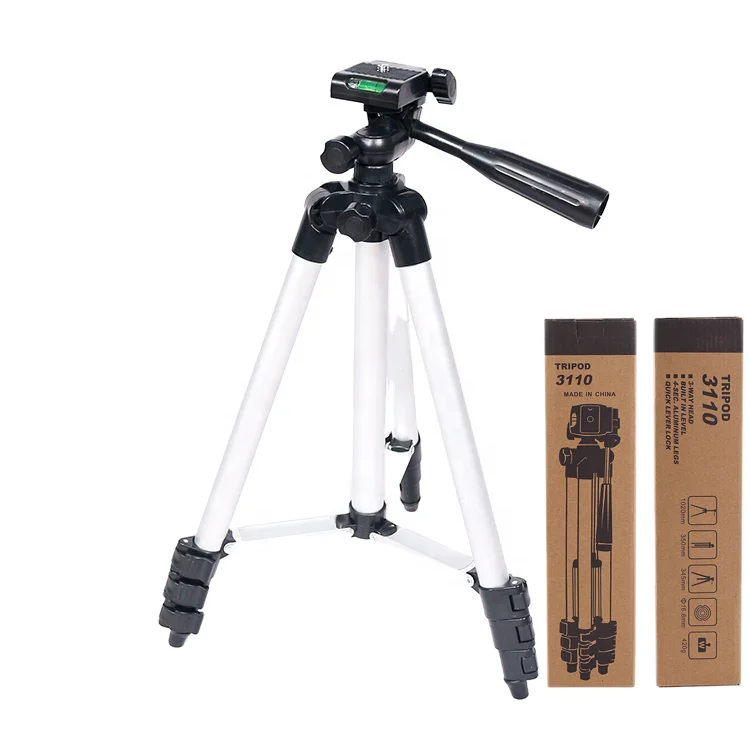 

3110/3120 Aluminum Alloy Tripod With Phone Holder Portable Lightweight 3110 360 Degree