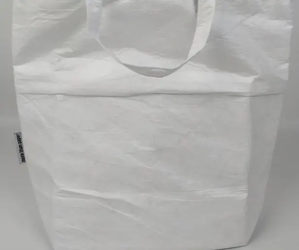 

white Tyvek insulated lunch tote bag big, Custom made