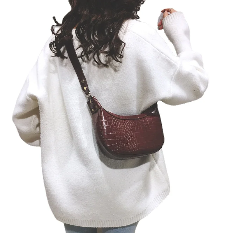 

New style simple and versatile ins small fresh and fashionable PU leather underarm messenger bag