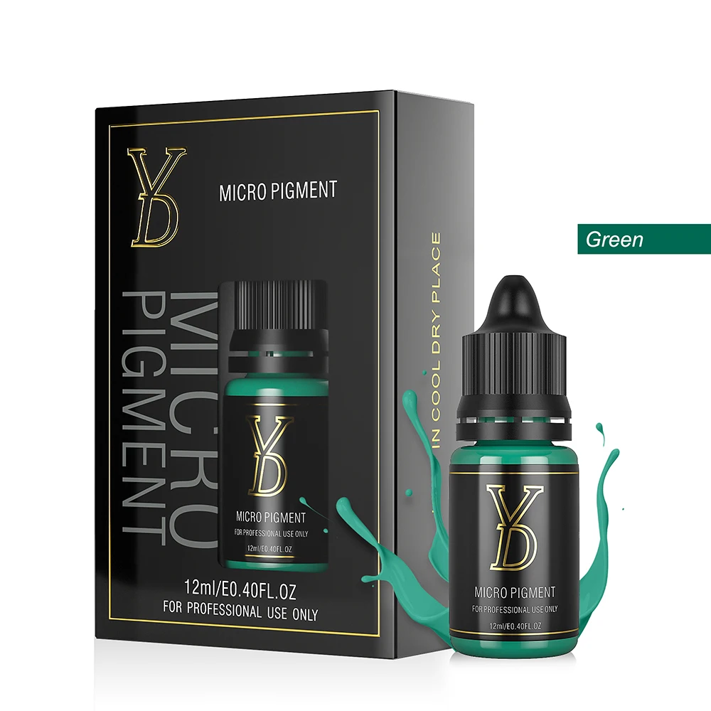 

YD Liquid Pigments Green Permanent Makeup Microblading Ink Tattoo Liquid For Permanent Makeup Eyeliners, Green liquid pigment