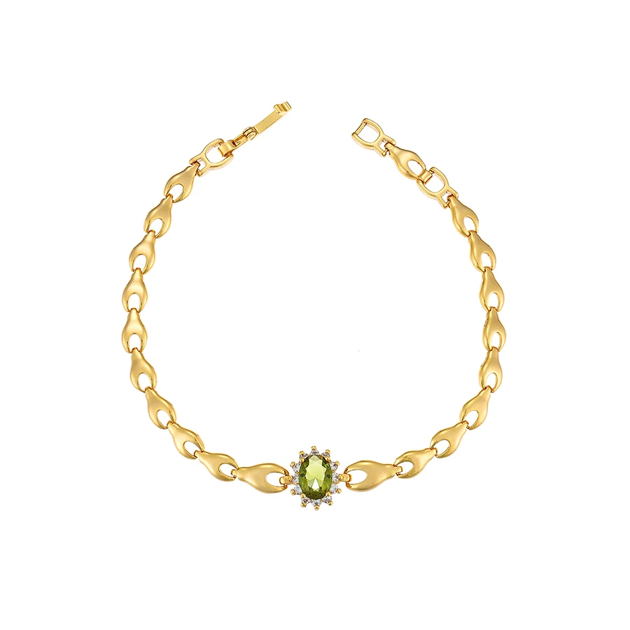 

77212 xuping elegant dubai gold color watch lock hand bracelet for women