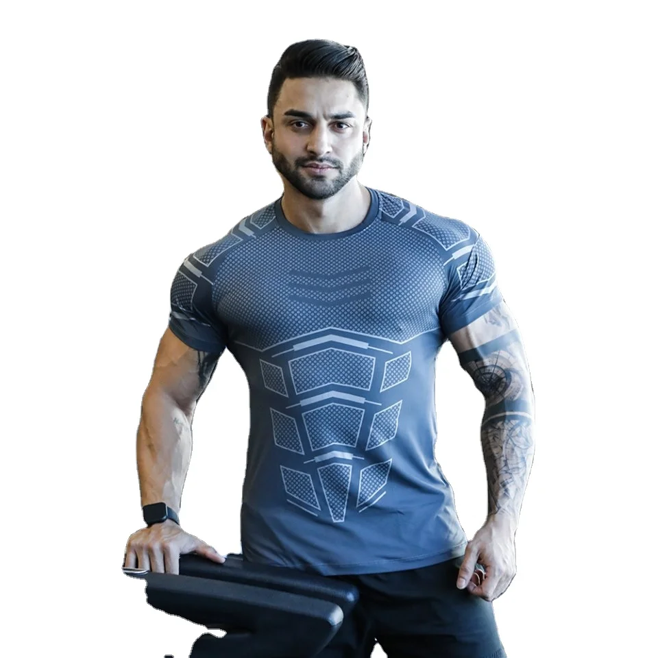 

workout clothes Leotard male brother high-elastic training quick-drying short-sleeved