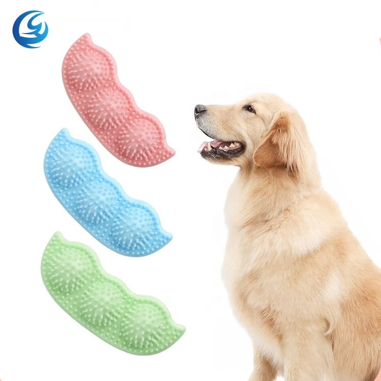 

Custom Durable dog Non-Toxic Interactive Toy Pet Silicone toy Rubber Dog Chew Toys, 4 colors