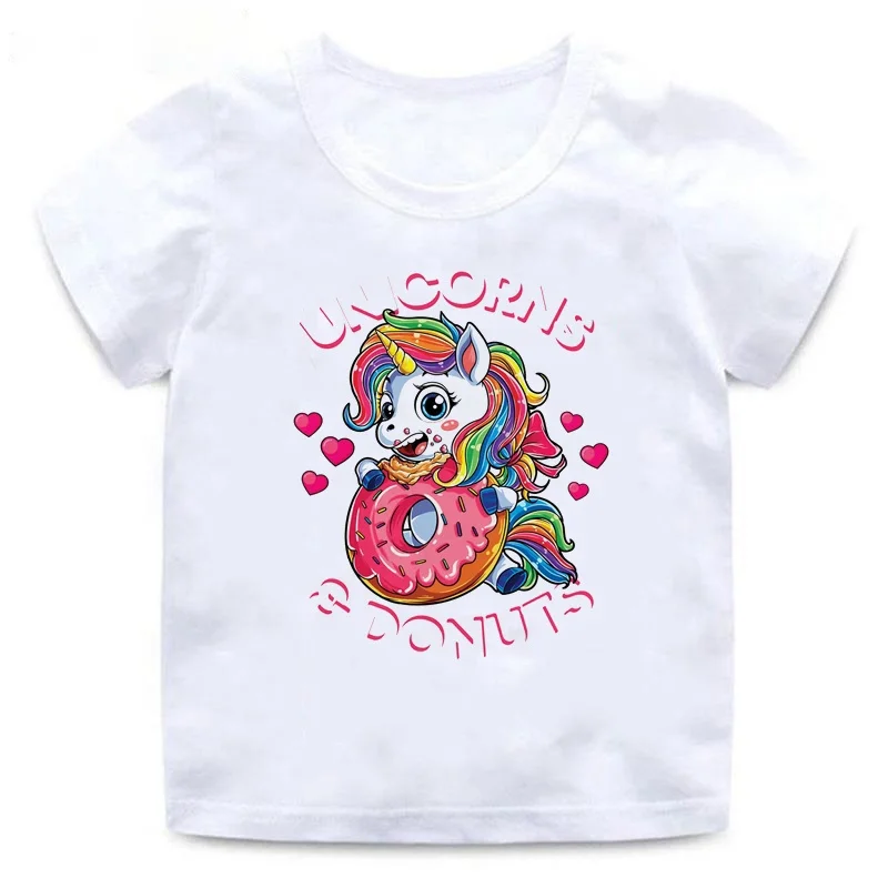 

Wholesale Lovely Animal Pattern T Shirt For Kids Unicorn Mermaid Print Kids T Shirt Children Clothing, Picture