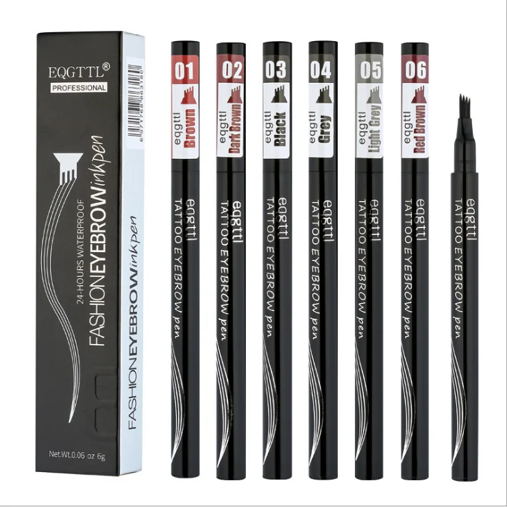 

Hot Deals Wholesale Liquid vegan micro pmu private label brow pen tattoo pencil, 6 colors for choosing
