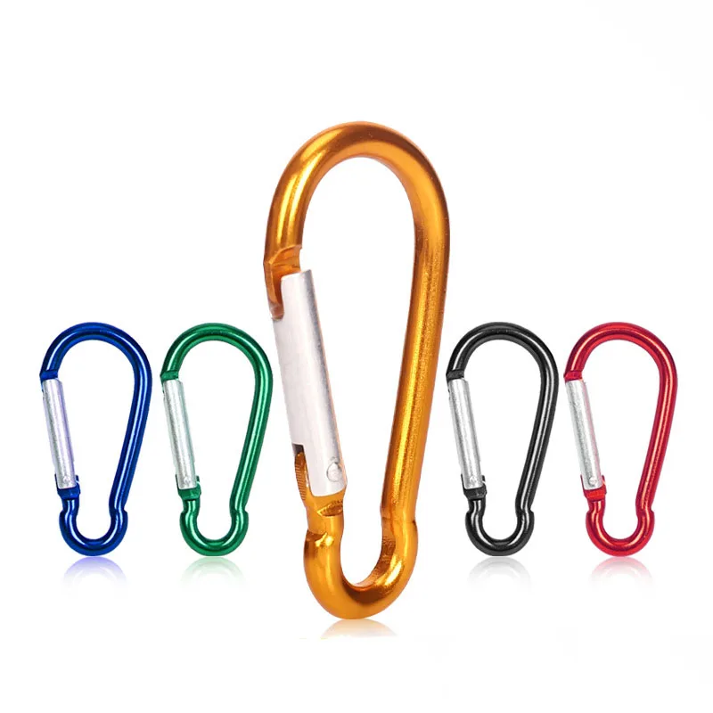 

9 Colors Aluminum Keychain Carabiner Spring Clip 8 Shape Hook Durable Sport Accessories