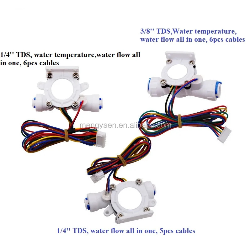 Multistack Water Sensor 3 in 1 Multi-functional Water Flow Sensor Combines Water Flow, Water ...