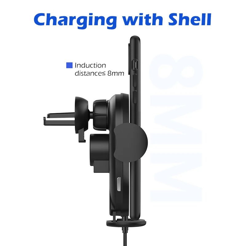 2020 newest quick charge wireless car charger 15w 10w 7.5w fast charge infrared induction automatic open close amazon hot sell