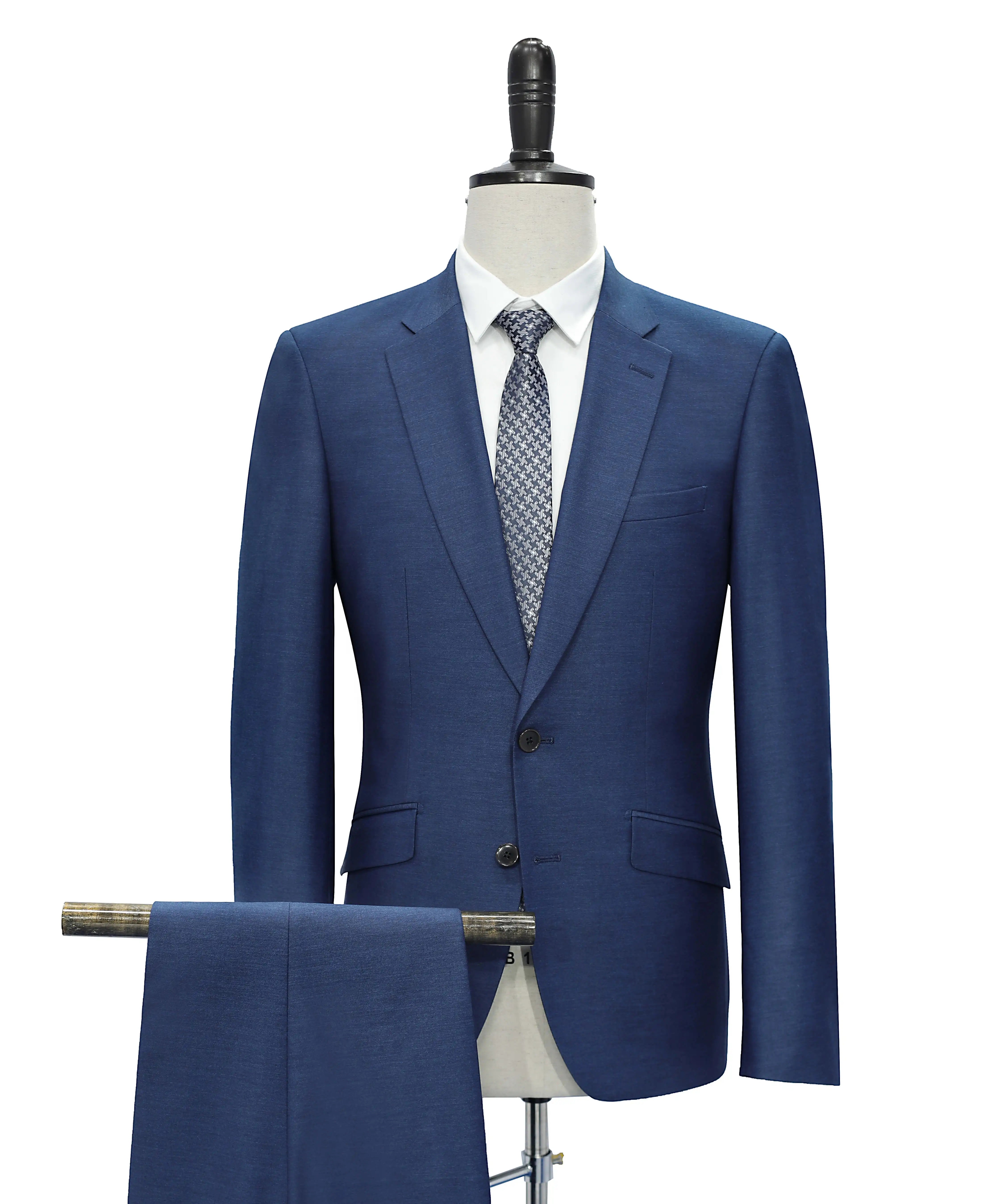 

Coat Pant Men Suit Latest Tailor Made Suits Business Suits Single Breasted Button Fly OEM Service Costumes De Mariage Pour, Blue suit
