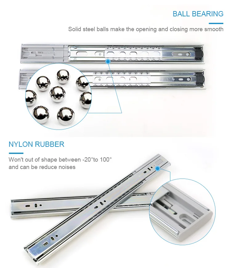 Soft Close Drawer Slide Furniture Drawer Slides Rail Push To