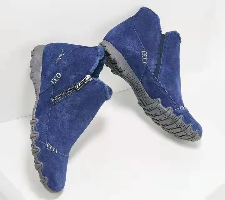 

Wholesale Hot Sale Women Leopard Ankle Boots Winter Zipper Keep Warm Snow Boots, Picture